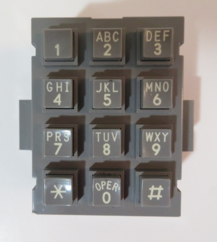ATC Touch tone dial  Gray Novelty phone 7 lead