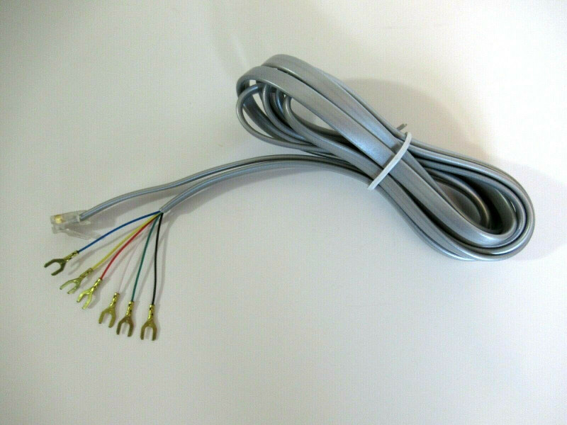 6 conductor modular line cord for antique telephones