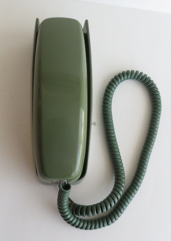 Green Trimline wall telephone  Western Electric 