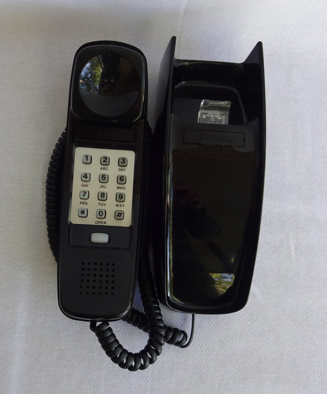 Black Trimline wall Phone Touch tone