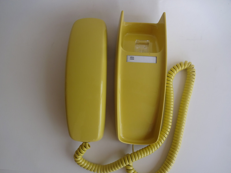 Yellow Trimline Wall touch tone phone 