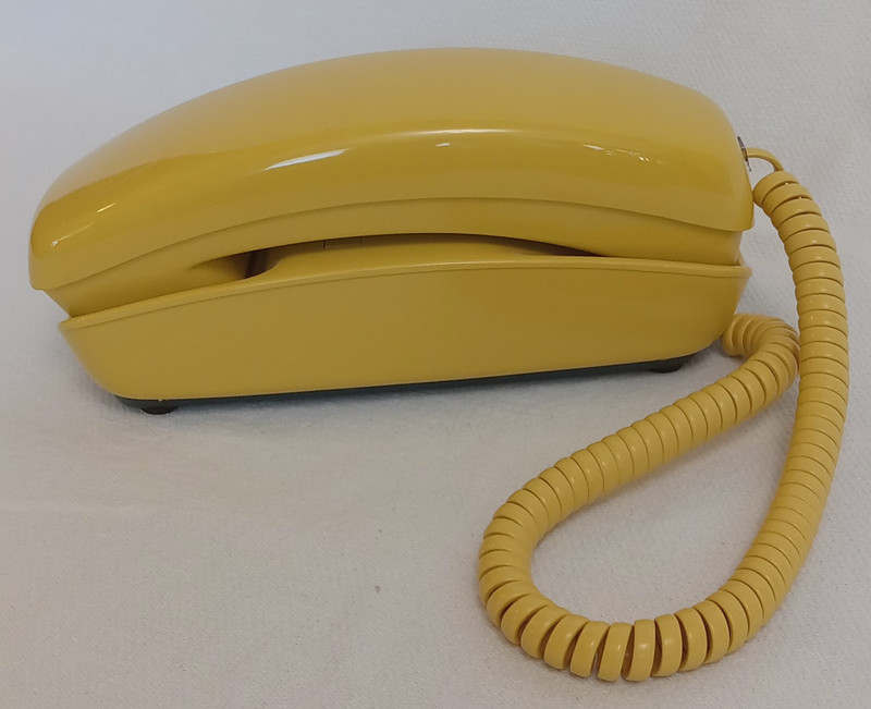 Yellow Trimline desk phone Touch tone NOS