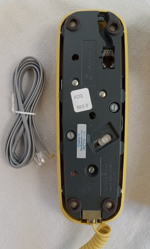 Yellow Trimline desk phone Touch tone NOS