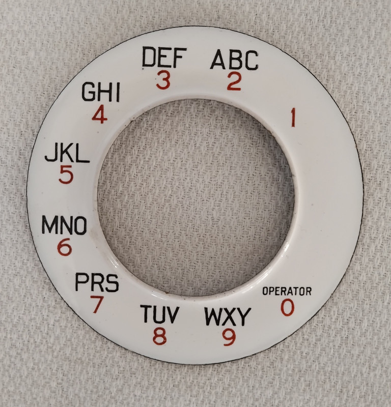 132B dial plate Western Electric #2 notchless dial plate 