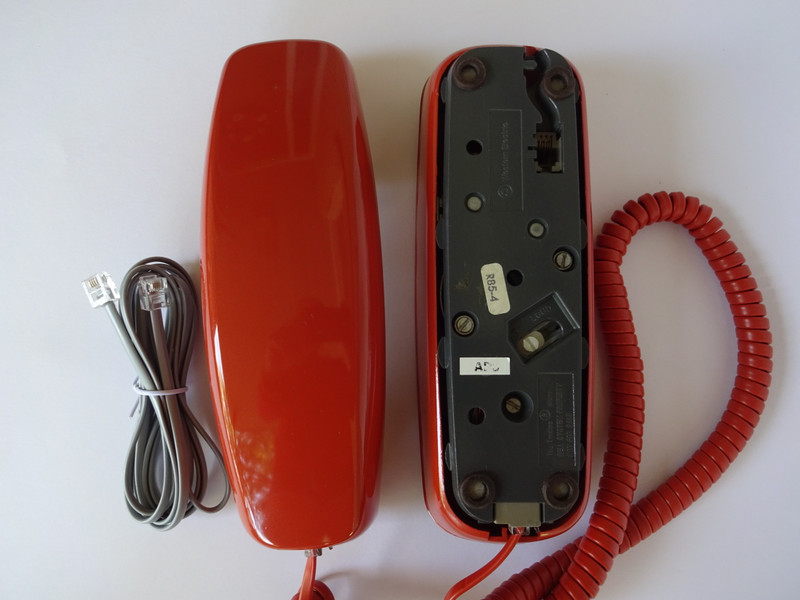 Orange Rotary  Trimline telephone Western Electric Original