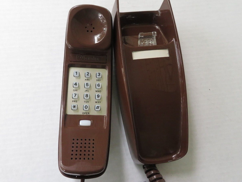 Western Electric Brown Trimline wall Phone Touch tone