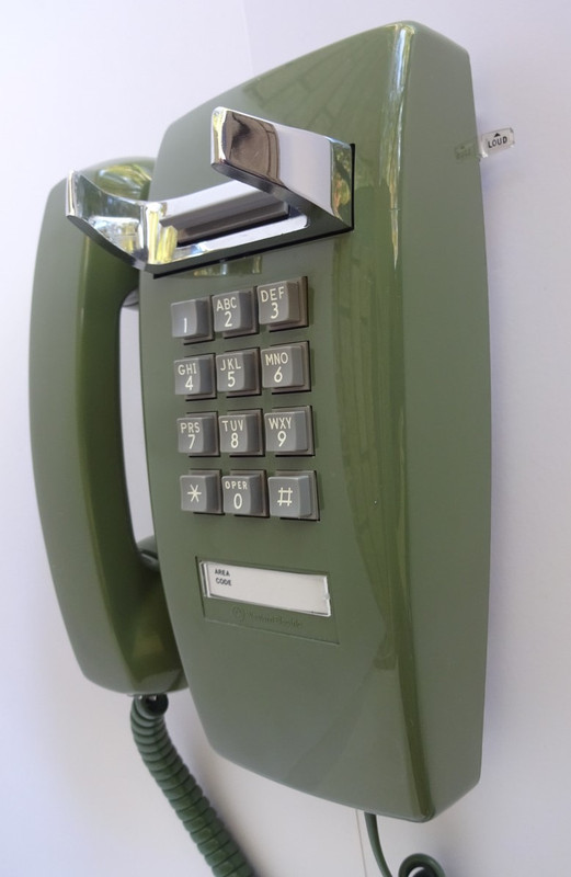 Green 2554 telephone Western Electric wall telephone 