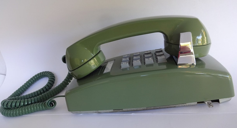 Green 2554 telephone Western Electric wall telephone 