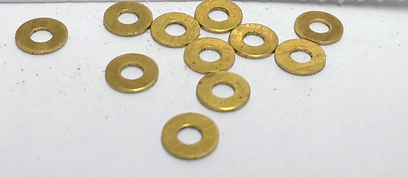 Dial Screw Brass washers 1dozen 