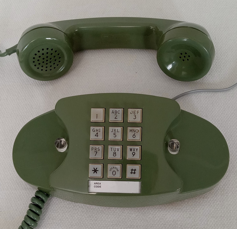 Moss Green Princess Phone Touch Tone phone