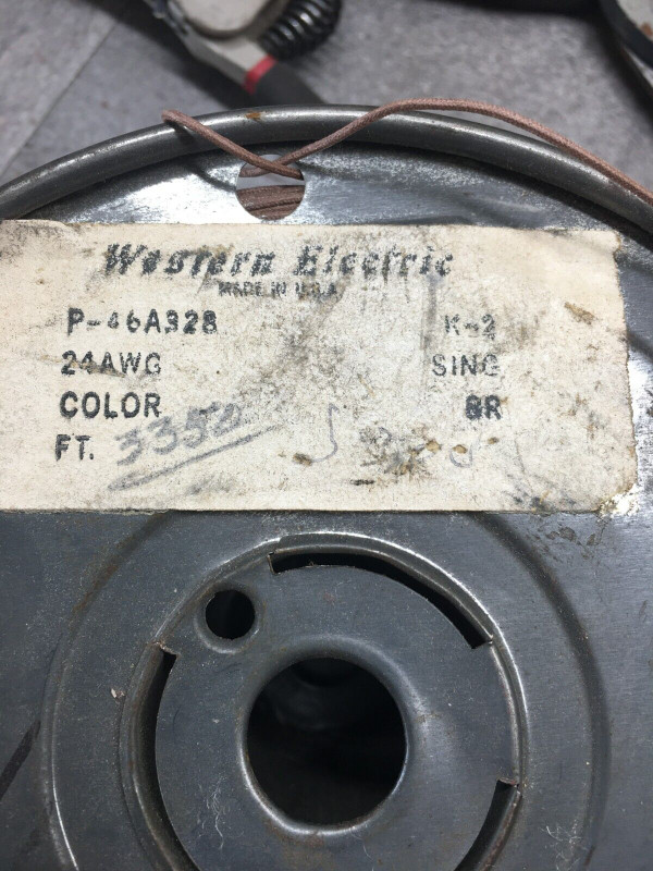 Brown cloth covered wire 24G  10ft Western Electric