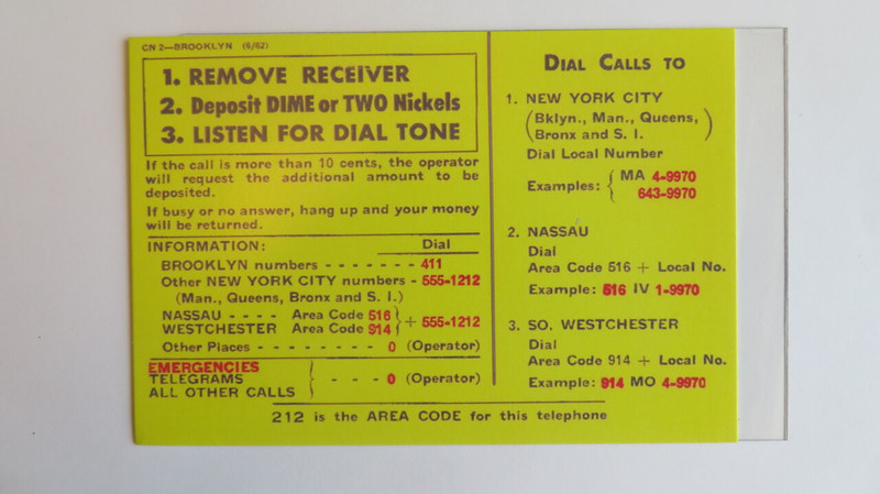 Yellow Top Flag card and Plastic for 3 slot payphones