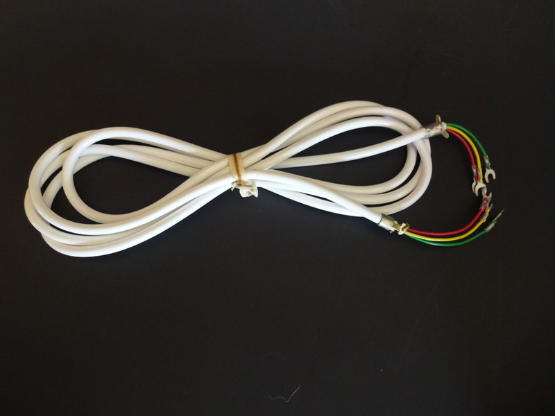 White Rubber line cord 3 conductor NOS  68"