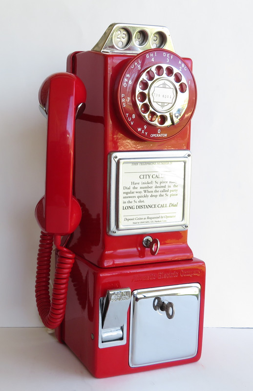   Red / Chrome AE 3 slot Payphone