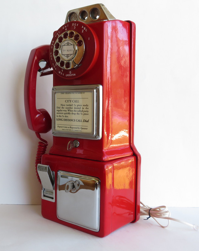   Red / Chrome AE 3 slot Payphone