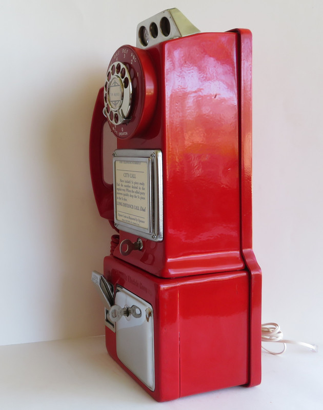   Red / Chrome AE 3 slot Payphone