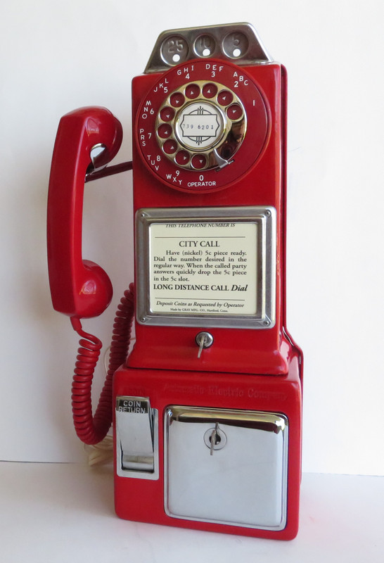   Red / Chrome AE 3 slot Payphone