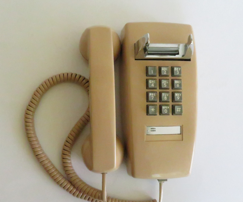 Beige  2554 touch tone wall phone 