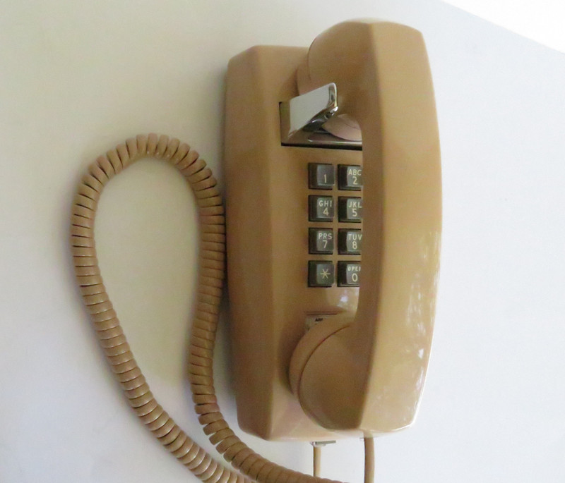 Beige  2554 touch tone wall phone 