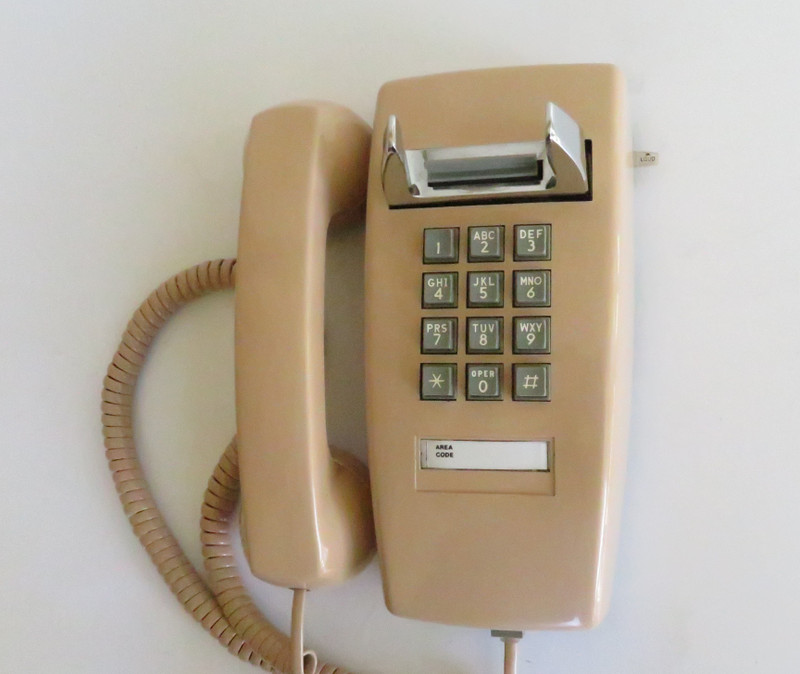 Beige  2554 touch tone wall phone 