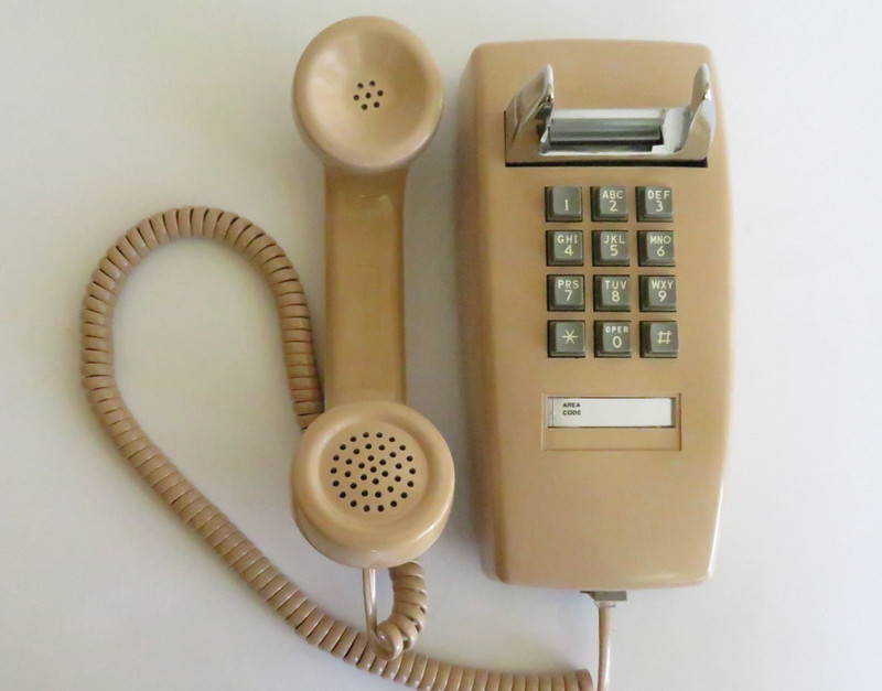 Beige  2554 touch tone wall phone 