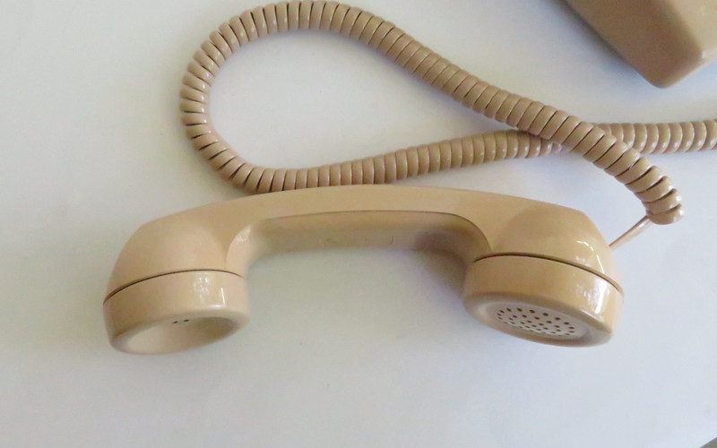 Beige  2554 touch tone wall phone 