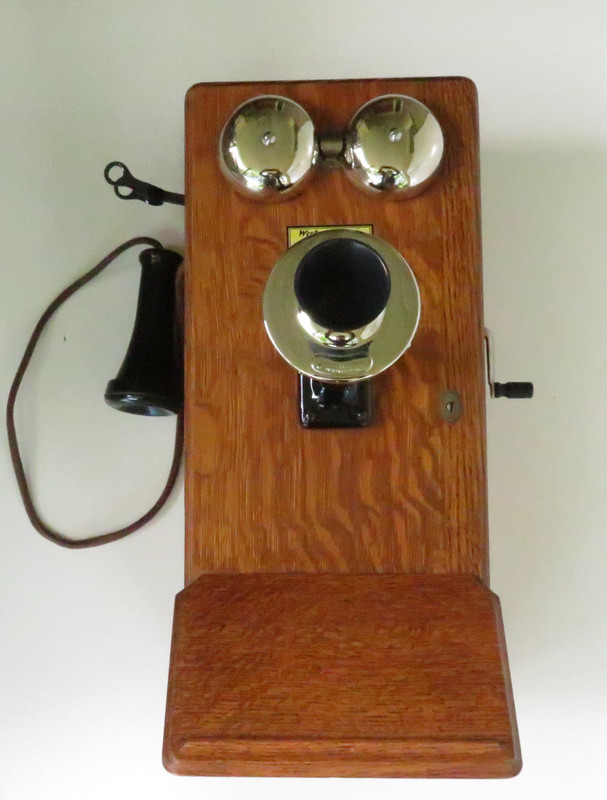  Quartersawn Oak 1908  wall phone Western Electric 