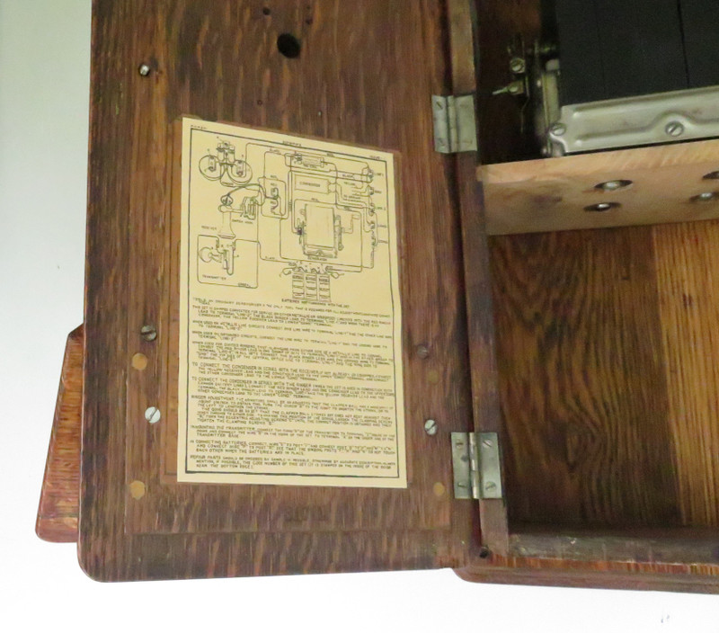 Quartersawn Oak 1908  wall phone Western Electric 