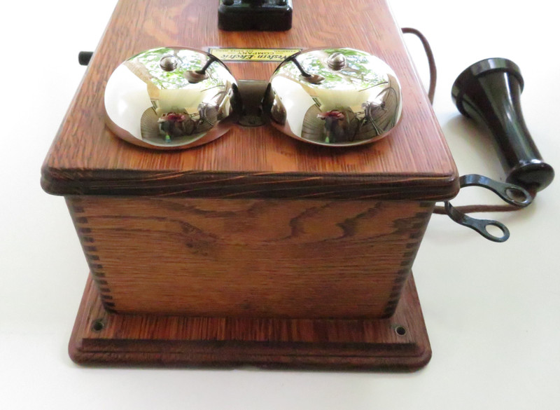  Quartersawn Oak 1908  wall phone Western Electric 