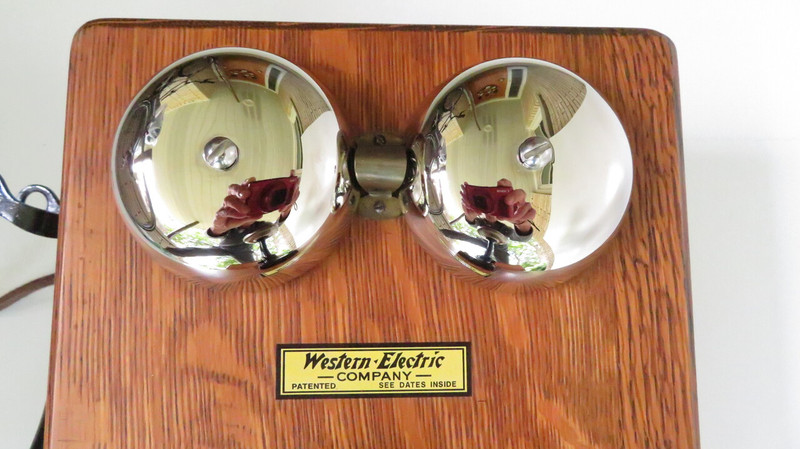  Quartersawn Oak 1908  wall phone Western Electric 