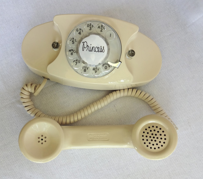 Ivory Princess  telephone rotary dial, new.