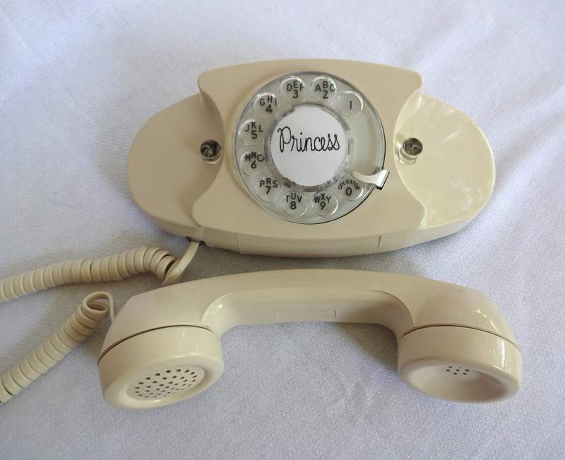 Ivory Princess  telephone rotary dial, new.