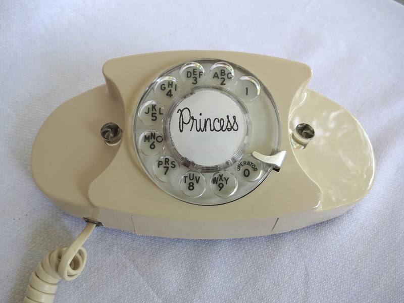 Ivory Princess  telephone rotary dial, new.