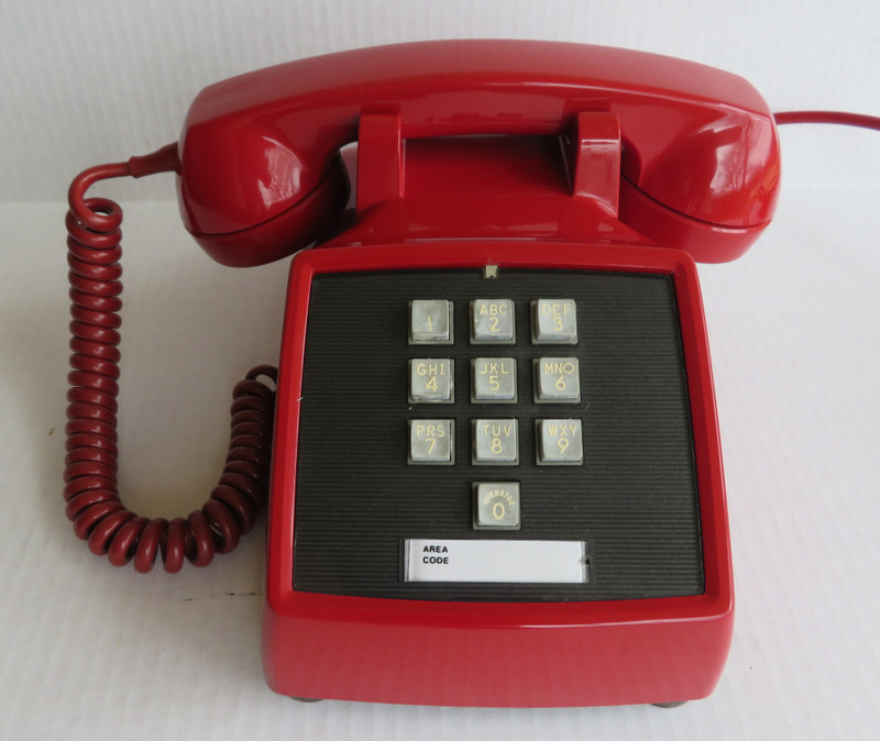 Red 1500 Western Electric Touch tone phone   