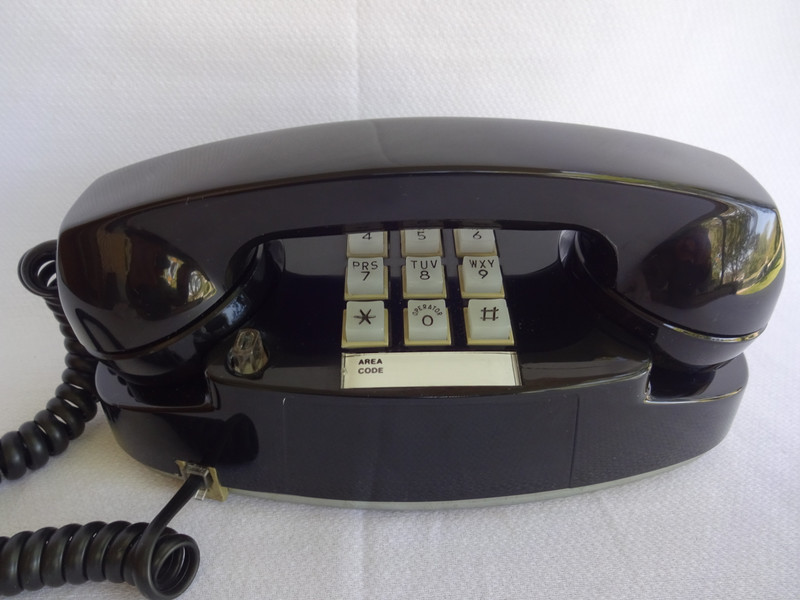   Black Princess Touch tone dial Phone, original finish. 