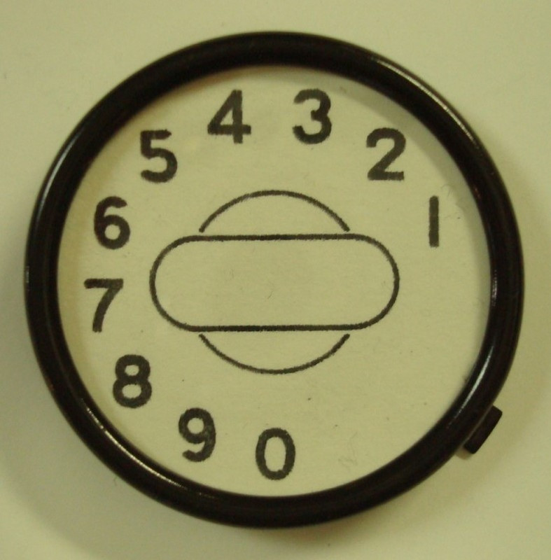 Dial center set with number card  4 pc set 