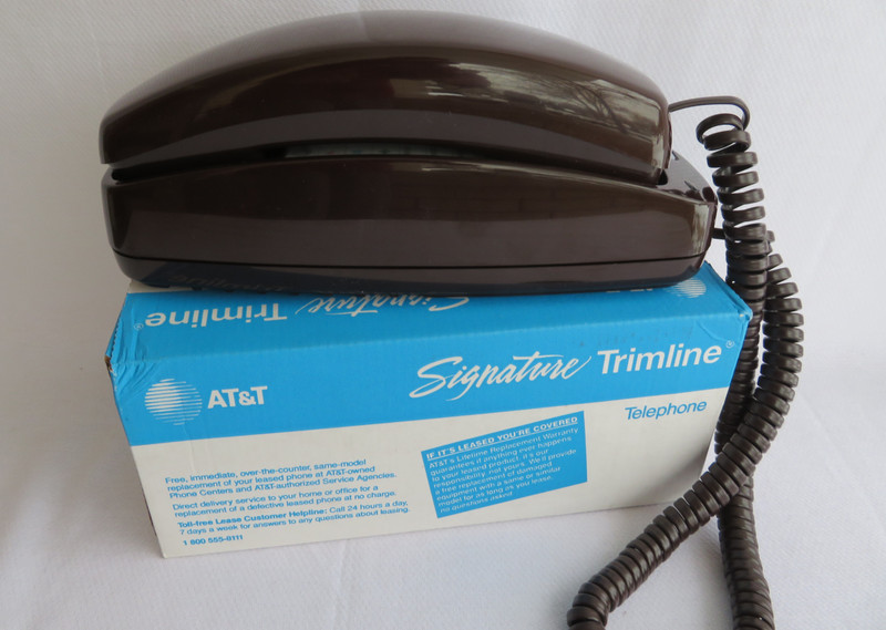 Mahogany  Trimline desk Touch tone phone