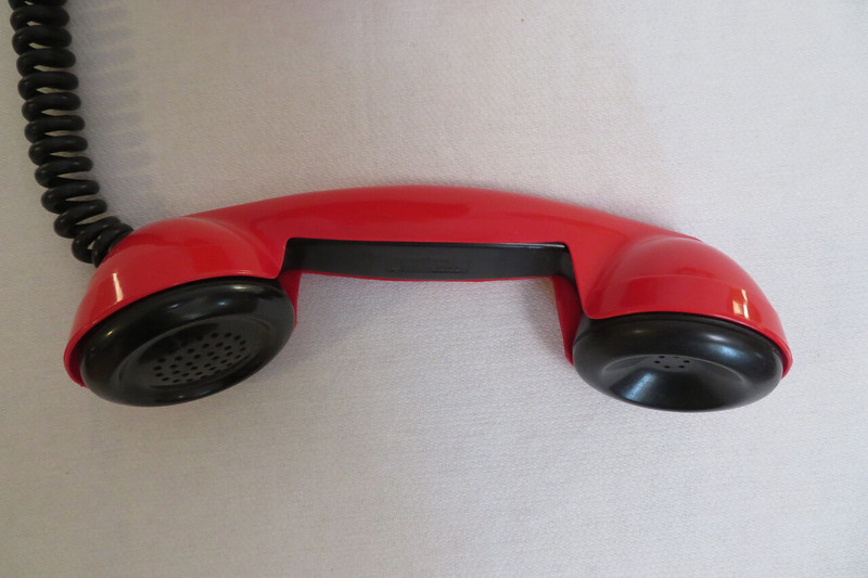   Vintage Western Electric 302 Bakelite   Rotary Telephone/ Red cover