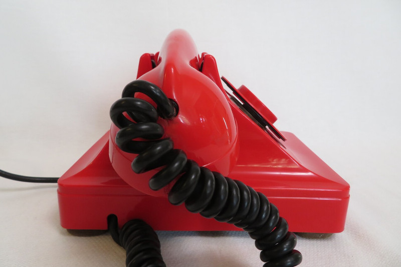   Vintage Western Electric 302 Bakelite   Rotary Telephone/ Red cover