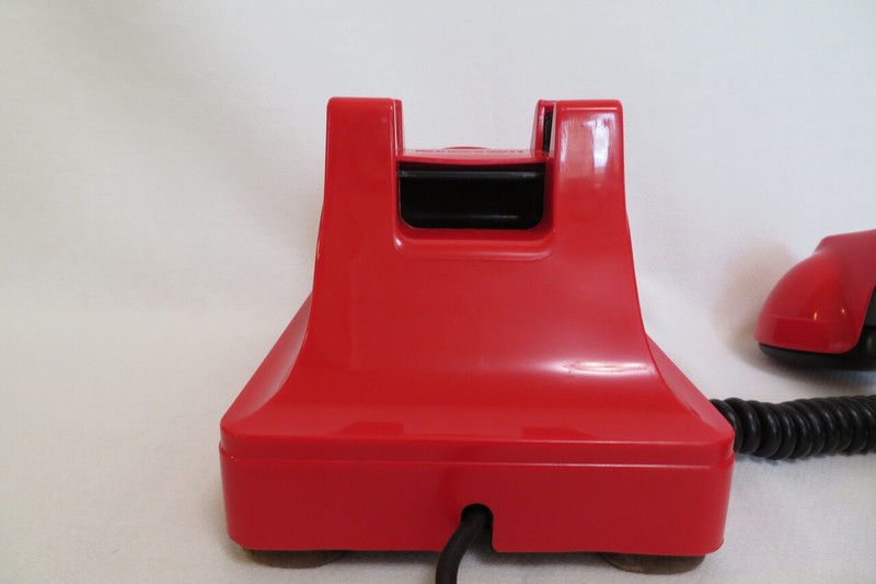   Vintage Western Electric 302 Bakelite   Rotary Telephone/ Red cover