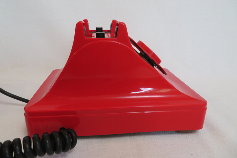   Vintage Western Electric 302 Bakelite   Rotary Telephone/ Red cover