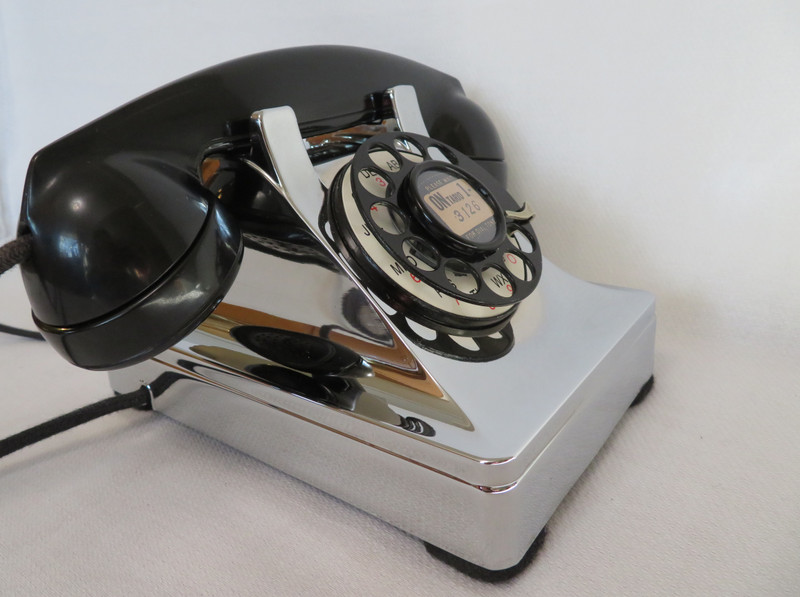   Antique Western Electric telephone Model 302 "PREWAR" Restored Chrome Beauty