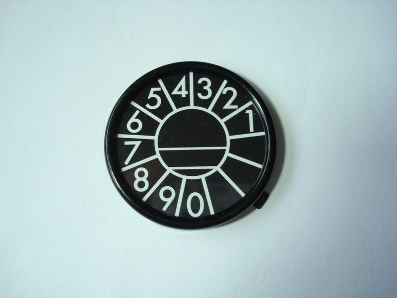 Dial center ring with number card  4pc set