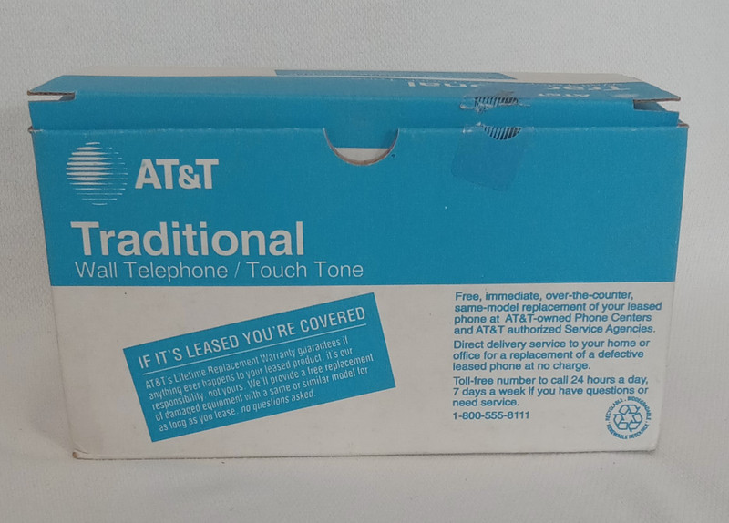   White 2554 wall telephone Touch tone AT&T NOS