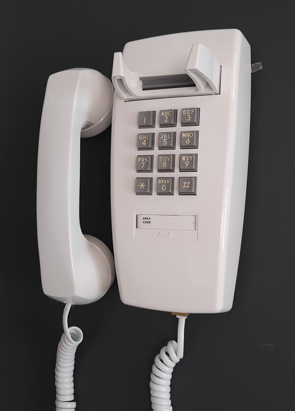   White 2554 wall telephone Touch tone AT&T NOS
