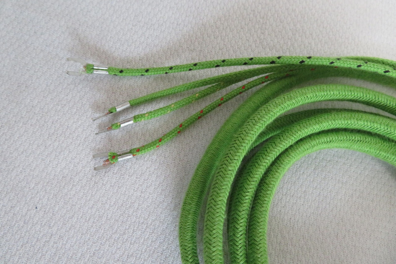 Subset cord Western Electric Green cloth 4 conductor 