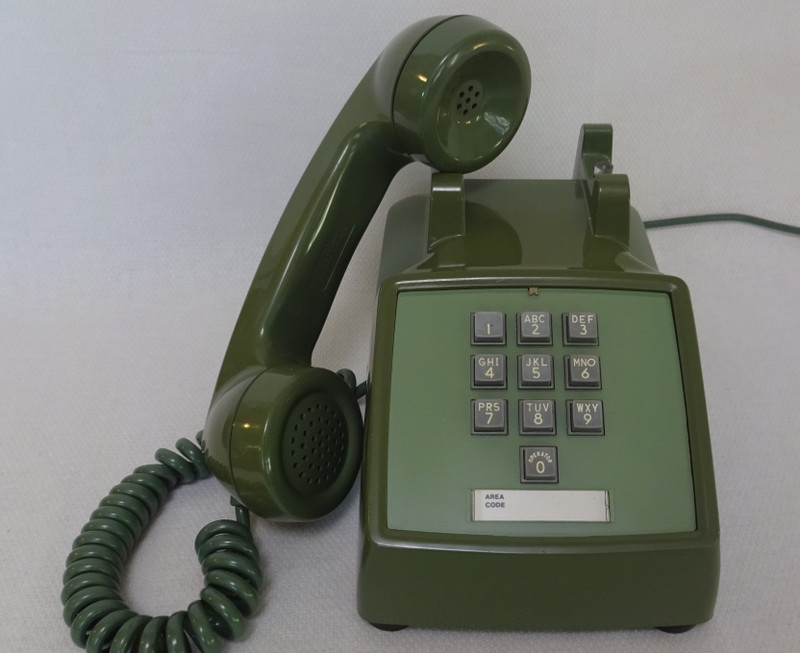 GREEN 1500 10 button Touch tone phone Western Electric