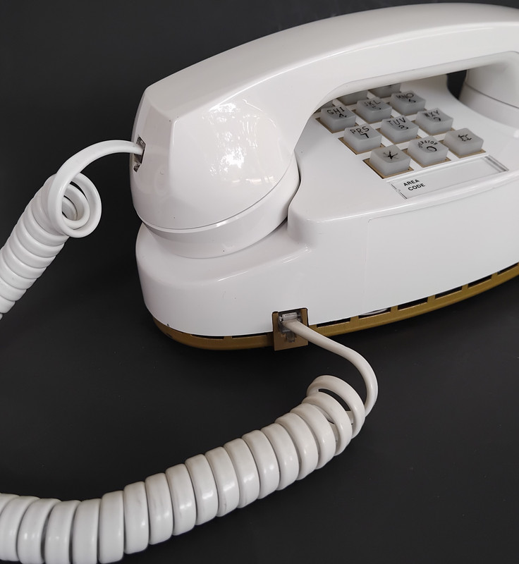 White Princess Phone Touch Tone phone
