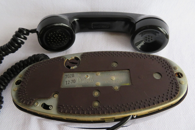 Black Princess rotary dial Phone, New Old Stock