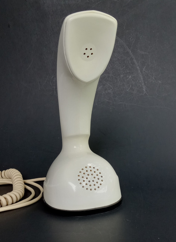 Pearl White Ericofon telephone is a fully working phone that looks